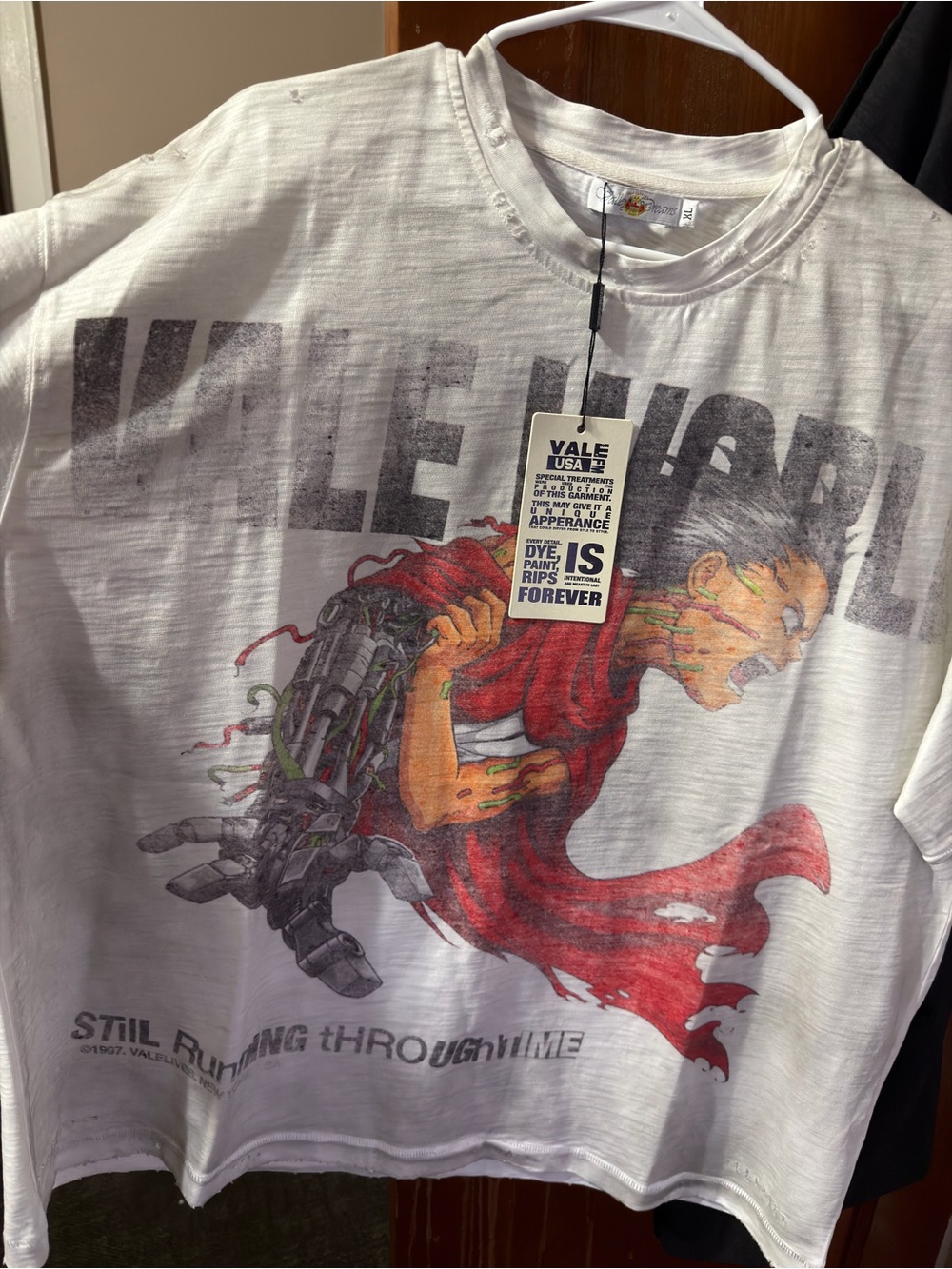 Men’s Graphic Short Sleeve Tee - White with Red Print